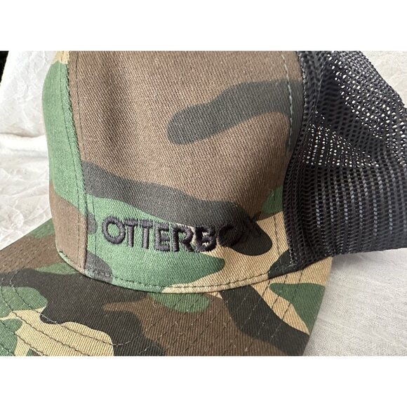 🌵4/$25 Otter Box Hat Cap Adult‎ Green Army Camo Snap-Back Trucker Hat - Picture 2 of 6